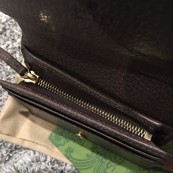 Gucci Card Case Wallet with Strawberry Canvas - Picture 6 of 9